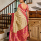 Rajwada Cream Silk Woven Saree For Women