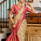 Rajwada Cream Silk Woven Saree For Women