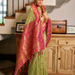 Rajwada Pista Green Silk Woven Saree For Women