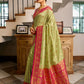 Rajwada Pista Green Silk Woven Saree For Women
