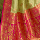 Rajwada Pista Green Silk Woven Saree For Women
