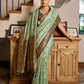 Rajwada Sea Green Silk Woven Saree For Women