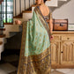 Rajwada Sea Green Silk Woven Saree For Women