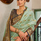 Rajwada Sea Green Silk Woven Saree For Women