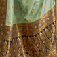 Rajwada Sea Green Silk Woven Saree For Women