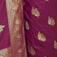 Rajwada Wine Silk Woven Saree For Women