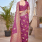 Rajwada Light Pink Silk Woven Saree For Women