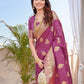 Rajwada Light Pink Silk Woven Saree For Women