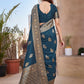 Rajwada Teal Silk Woven Saree For Women