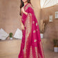 Rajwada Magenta Silk Woven Saree For Women