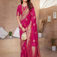 Rajwada Magenta Silk Woven Saree For Women