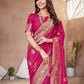 Rajwada Magenta Silk Woven Saree For Women