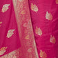 Rajwada Magenta Silk Woven Saree For Women
