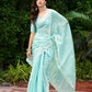 Rajwada Sky Blue  Chiffon Embroidered Saree For Women
