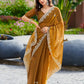 Rajwada Light Brown Chiffon Embroidered Saree For Women
