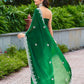 Rajwada Green Chiffon Embroidered Saree For Women