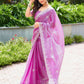 Rajwada Pink Chiffon Embroidered Saree For Women