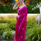 Rajwada Red Chiffon Embroidered Saree For Women