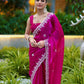 Rajwada Red Chiffon Embroidered Saree For Women