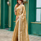 Rajwada Beige Chiffon Embellished Saree For Women