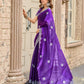 Rajwada Voilet Chiffon Embellished Saree For Women