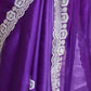 Rajwada Voilet Chiffon Embellished Saree For Women