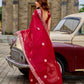 Rajwada Red Chiffon Embellished Saree For Women
