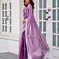 Rajwada Lavender Chiffon Embellished Saree For Women