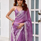 Rajwada Lavender Chiffon Embellished Saree For Women