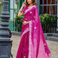 Rajwada Magenta Chiffon Embellished Saree For Women