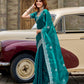 Rajwada Sea Green Chiffon Embellished Saree For Women
