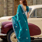 Rajwada Sea Green Chiffon Embellished Saree For Women