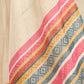 Rajwada Cream Cotton Linen Solid Saree For Women