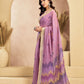Rajwada Pink Cotton Linen Solid Saree For Women