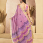 Rajwada Pink Cotton Linen Solid Saree For Women