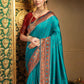 Rajwada Turquoise Silk Woven Saree For Women