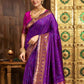 Rajwada Purple Silk Woven Saree For Women