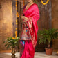 Rajwada Magenta Silk Woven Saree For Women