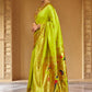 Rajwada Lime Green Silk Woven Saree For Women