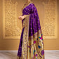 Rajwada Voilet Silk Woven Saree For Women