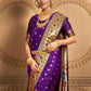 Rajwada Voilet Silk Woven Saree For Women