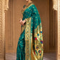Rajwada Sea Green Silk Woven Saree For Women