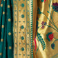 Rajwada Sea Green Silk Woven Saree For Women