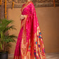 Rajwada Magenta Silk Woven Saree For Women