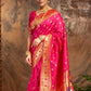 Rajwada Magenta Silk Woven Saree For Women