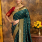 Rajwada Green Silk Woven Saree For Women