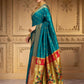 Rajwada Sky Blue  Silk Woven Saree For Women