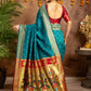Rajwada Sky Blue  Silk Woven Saree For Women