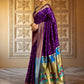 Rajwada Purple Silk Woven Saree For Women