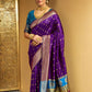 Rajwada Purple Silk Woven Saree For Women